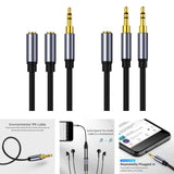 Maxbell Headphone Splitter 3.5mm Combo Audio Adapter Cable for Tablet Computer