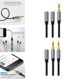 Maxbell Headphone Splitter 3.5mm Combo Audio Adapter Cable for Tablet Computer