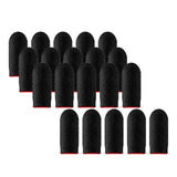 Maxbell 20 Pieces Gaming Finger Sleeves Anti Sweat Breathable Cover for Mobile Game Red