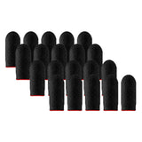 Maxbell 20 Pieces Gaming Finger Sleeves Anti Sweat Breathable Cover for Mobile Game Red