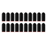 Maxbell 20 Pieces Gaming Finger Sleeves Anti Sweat Breathable Cover for Mobile Game Red