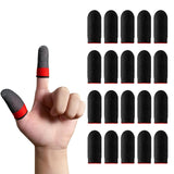 Maxbell 20 Pieces Gaming Finger Sleeves Anti Sweat Breathable Cover for Mobile Game Red