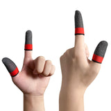 Maxbell 20 Pieces Gaming Finger Sleeves Anti Sweat Breathable Cover for Mobile Game Red