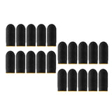 Maxbell 20 Pieces Gaming Finger Sleeves Anti Sweat Breathable Cover for Mobile Game Yellow