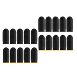 Maxbell 20 Pieces Gaming Finger Sleeves Anti Sweat Breathable Cover for Mobile Game Yellow