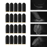 Maxbell 20 Pieces Gaming Finger Sleeves Anti Sweat Breathable Cover for Mobile Game Yellow