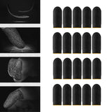 Maxbell 20 Pieces Gaming Finger Sleeves Anti Sweat Breathable Cover for Mobile Game Yellow