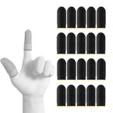 Maxbell 20 Pieces Gaming Finger Sleeves Anti Sweat Breathable Cover for Mobile Game Yellow