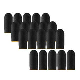 Maxbell 20 Pieces Gaming Finger Sleeves Anti Sweat Breathable Cover for Mobile Game Yellow