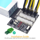 Maxbell Breakout Board 12 Port 6Pin Connector for GPU Graphics Card 720482-B21