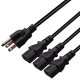 Maxbell 5-15P to IEC320 C13 Power Cord for Desktop Hosts Rice Cookers Camera 1 meter