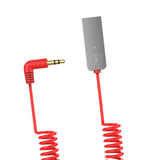 Maxbell Car USB AUX Receiver Adapter 3.5mm Audio Receiver music for Speakers Red