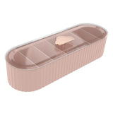 Maxbell 7 Girds Data Cable Storage Box Storage Desktop office Desks Pink
