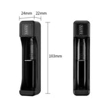 Maxbell USB Battery Charger with LED Indicator for 3.7V/4.2V Lithium 18650 14500 1 Slot
