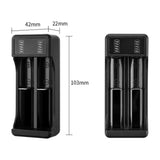 Maxbell USB Battery Charger with LED Indicator for 3.7V/4.2V Lithium 18650 14500 2 Slot