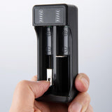 Maxbell USB Battery Charger with LED Indicator for 3.7V/4.2V Lithium 18650 14500 2 Slot