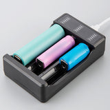 Maxbell USB Battery Charger with LED Indicator for 3.7V/4.2V Lithium 18650 14500 3 Slot