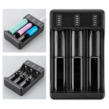 Maxbell USB Battery Charger with LED Indicator for 3.7V/4.2V Lithium 18650 14500 3 Slot