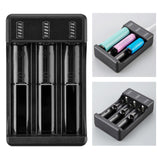 Maxbell USB Battery Charger with LED Indicator for 3.7V/4.2V Lithium 18650 14500 3 Slot