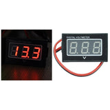 Maxbell DC2.5V to 30V Digital Voltmeter Voltage Panel Meter Display for Motorcycle Red