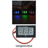 Maxbell DC2.5V to 30V Digital Voltmeter Voltage Panel Meter Display for Motorcycle Red