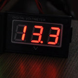 Maxbell DC2.5V to 30V Digital Voltmeter Voltage Panel Meter Display for Motorcycle Red