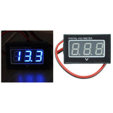 Maxbell DC2.5V to 30V Digital Voltmeter Voltage Panel Meter Display for Motorcycle Blue