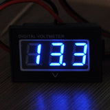 Maxbell DC2.5V to 30V Digital Voltmeter Voltage Panel Meter Display for Motorcycle Blue