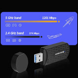 Maxbell WiFi USB Adapter USB WiFi 6 Dongle WiFi USB 3.0 Adapter 1800Mbps for Desktop