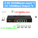 Maxbell 2.5G Gigabit Ethernet Switch Gigabit Hub Desktop or Wall Mount Stable