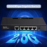 Maxbell 2.5G Gigabit Ethernet Plus Switch Home Network Hub Gigabit Hub for PC