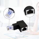 Maxbell Cat6 Ethernet Adapter 8P8C Male/Female 90 Degree for Switches Hubs Routers Up