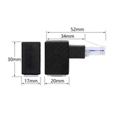 Maxbell Cat6 Ethernet Adapter 8P8C Male/Female 90 Degree for Switches Hubs Routers Up