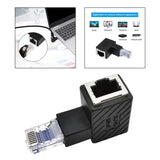 Maxbell Cat6 Ethernet Adapter 8P8C Male/Female 90 Degree for Switches Hubs Routers Up