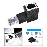 Maxbell Cat6 Ethernet Adapter 8P8C Male/Female 90 Degree for Switches Hubs Routers Up