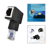 Maxbell Cat6 Ethernet Adapter 8P8C Male/Female 90 Degree for Switches Hubs Routers Up