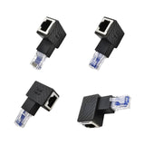 Maxbell Cat6 Ethernet Adapter 8P8C Male/Female 90 Degree for Switches Hubs Routers Up