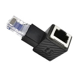 Maxbell Cat6 Ethernet Adapter 8P8C Male/Female 90 Degree for Switches Hubs Routers Up