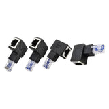 Maxbell Cat6 Ethernet Adapter 8P8C Male/Female 90 Degree for Switches Hubs Routers Up