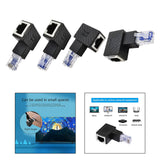 Maxbell Cat6 Ethernet Adapter 8P8C Male/Female 90 Degree for Switches Hubs Routers Up