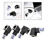 Maxbell Cat6 Ethernet Adapter 8P8C Male/Female 90 Degree for Switches Hubs Routers Up