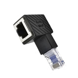 Maxbell Cat6 Ethernet Adapter 8P8C Male/Female 90 Degree for Switches Hubs Routers Up