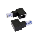 Maxbell Cat6 Ethernet Adapter 8P8C Male/Female 90 Degree for Switches Hubs Routers Up