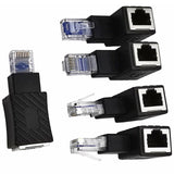 Maxbell Cat6 Ethernet Adapter 8P8C Male/Female 90 Degree for Switches Hubs Routers Up