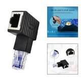 Maxbell Cat6 Ethernet Adapter 8P8C Male/Female 90 Degree for Switches Hubs Routers Down