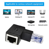 Maxbell Cat6 Ethernet Adapter 8P8C Male/Female 90 Degree for Switches Hubs Routers Down