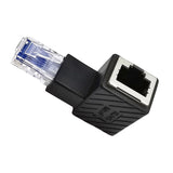 Maxbell Cat6 Ethernet Adapter 8P8C Male/Female 90 Degree for Switches Hubs Routers Down