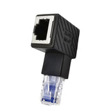 Maxbell Cat6 Ethernet Adapter 8P8C Male/Female 90 Degree for Switches Hubs Routers Down