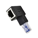 Maxbell Cat6 Ethernet Adapter 8P8C Male/Female 90 Degree for Switches Hubs Routers Down