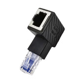 Maxbell Cat6 Ethernet Adapter 8P8C Male/Female 90 Degree for Switches Hubs Routers Down